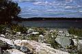 Sept. 11, 1993 - Rye, New Hampshire.<br />We took a break here at Odiorne State Park<br />to rest from paddling into a strong wind on the way back.