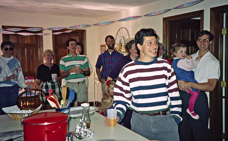 Sept. 25, 1993 - North Andover, Massachusetts.<br />Oscar's 40th birthday surprise party.<br />Frank, Gary, others.