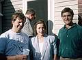 Sept. 25, 1993 - North Andover, Massachusetts.<br />Oscar's 40th birthday surprise party.<br />Weelan and Elizabeth, and Scott.