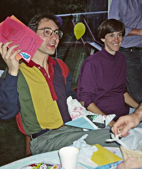 Sept. 25, 1993 - North Andover, Massachusetts.<br />Oscar's 40th birthday surprise party.<br />Oscar and Leslie.