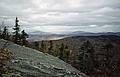 Oct. 10, 1993 - Mount Cardigan, Orange/Alexandria, New Hampshire.<br />View north from one of the first open ledges up the mountain along Manning Trail.