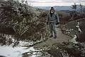Oct. 10, 1993 - Mount Cardigan, Orange/Alexandria, New Hampshire.<br />Egils dressed for the weather on Mowglis Trail.