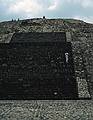 June 6, 1994 - Teotihuacán, Mexico.<br />Joyce climbing the steep stairs of the Pyramid of the Moon.