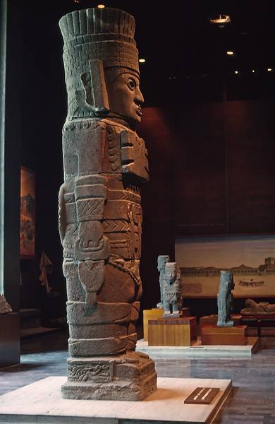 June 8, 1994 - At the Museum of Anthropology, Chapultepec Park, Mexico City.<br />Mayan statue.