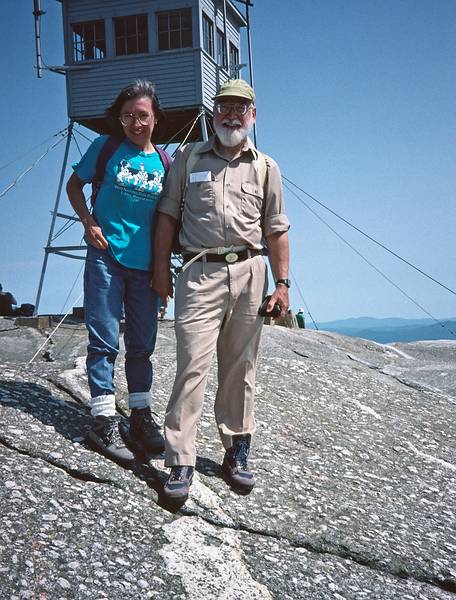 August 24, 1994 - Mount Cardigan, Orange/Alexandria, New Hampshire.<br />Joyce and Egils at the top.