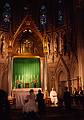 Sept. 3, 1994 - Lowell, Massachusetts.<br />Lisa's and Tim's wedding.<br />Lisa and Tim kneeling at the altar.