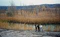 Oct. 23, 1994 - Syracuse, New York.<br />Visiting Melody at Syracuse University and fooling around in a nearby quarry.<br />Eric, Melody, and Carl.