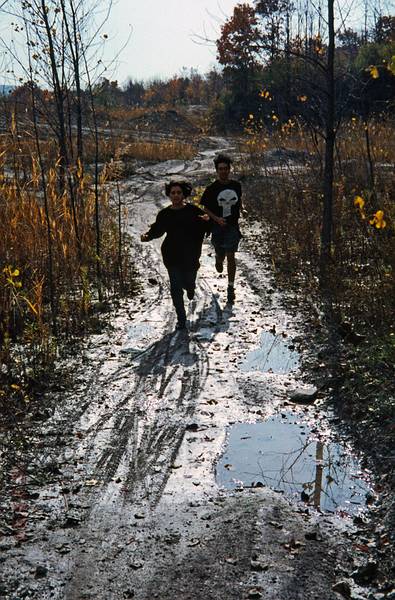Oct. 23, 1994 - Syracuse, New York.<br />Visiting Melody at Syracuse University and fooling around in a nearby quarry.<br />Melody and Eric.