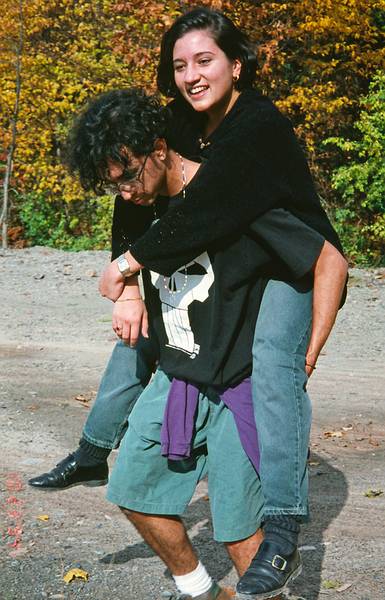 Oct. 23, 1994 - Syracuse, New York.<br />Visiting Melody at Syracuse University and fooling around in a nearby quarry.<br />Eric and Melody.