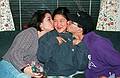 Dec. 22, 1994 - Merrimac, Massachusetts.<br />Christmas tree decorating party.<br />Melody, Victoria, and Eric.