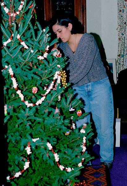 Dec. 22, 1994 - Merrimac, Massachusetts.<br />Christmas tree decorating party.<br />Melody.
