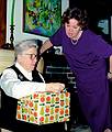 Jan. 22, 1995 - Manchester, Massachusetts.<br />Mirdza's 80th birthday celebration.<br />Mirdza and Helga.
