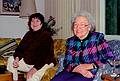 Jan. 22, 1995 - Manchester, Massachusetts.<br />Mirdza's 80th birthday celebration.<br />Nancy L. and Marie.