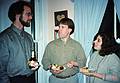 Feb. 17, 1995 - Merrimac, Massachusetts.<br />Illustrator's party.<br />Michael Emberley, Brian Lies and his wife.