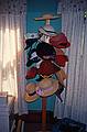 July 2, 1995 - Merrimac, Massachusetts.<br />Melody's hat rack.