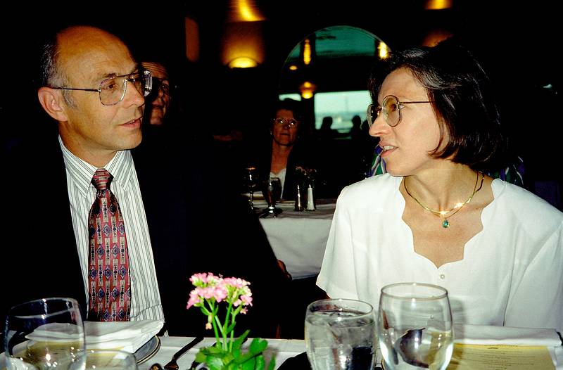 July 20, 1995 - Boston Harbor, Massachusetts.<br />John B. and Joyce on the Odyssey as part of the Bell Labs SNAS project dinner cruise.