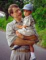 July 29, 1995 - Manchester by the Sea, Massachusetts.<br />Uldis' birthday celebration.<br />Juris with his son Eriks.