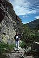 August 26, 1995 - Franconia Notch/Mout Lafayette, New Hampshire.<br />Joyce on Greenleaf Trail.