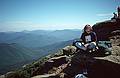 August 26, 1995 - Franconia Notch/Mount Lafayette, New Hampshire.<br />Joyce atop Mt. Lafayette