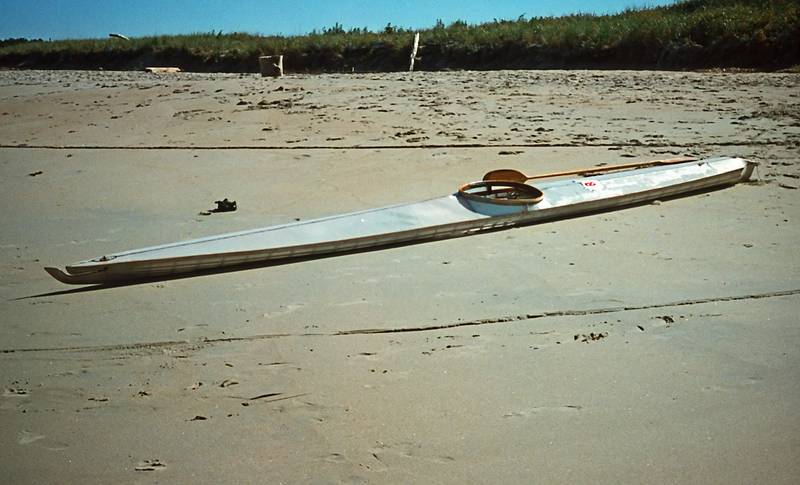 August 1995 - Parker River National Wildlife Refuge, Plum Island, Massachusetts.<br />A home build kayak.