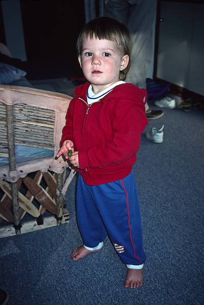 Sept. 3, 1995 - Bear Island, Lake Winnipesaukee.<br />Visiting Oscar and Leslie.<br />Lydia.