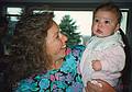 Nov. 23, 1995 - Thanksgiving at Paul and Norma's in Tewksbury, Massachusetts.<br />Kim with daughter Marissa.