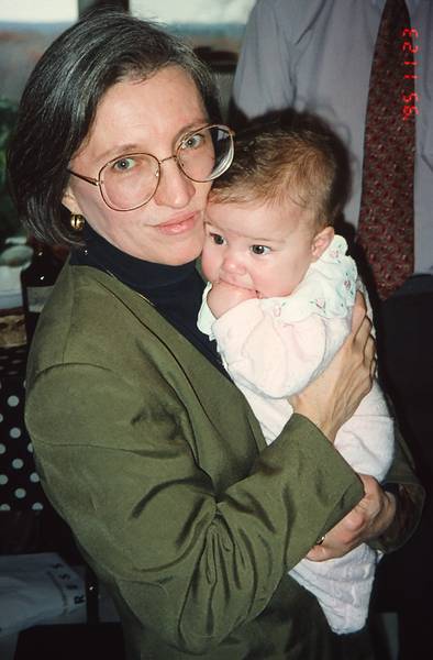 Nov. 23, 1995 - Thanksgiving at Paul and Norma's in Tewksbury, Massachusetts.<br />Joyce with niece Marissa.