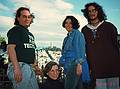 Dec. 23, 1995 - San Francisco, California.<br />Carl, Joyce, Melody, and Eric at the top of Lombard Street with Coit Tower in the distance.