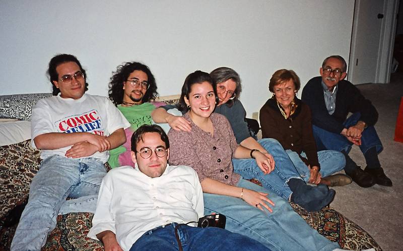 Dec. 24, 1995 - Bush Street apartment, San Francisco, California.<br />Christmas Eve.<br />Carl, Eric, Julian Melody, Joyce, Baiba, and Ronnie.