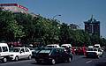 July 5, 1995 - Madrid, Spain.<br />Paseo de Recoletos full of cars.