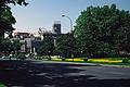 July 5, 1995 - Madrid, Spain.<br />Paseo de Recoletos, different block, no cars.