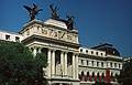 July 5, 1995 - Madrid, Spain.<br />Statues atop the Ministerio de Agricultura building.