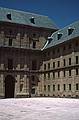 July 6, 1995 - El Escorial, Spain.<br />A corner of a courtyard of the monastery.