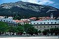 July 6, 1995 - El Escorial, Spain.<br />Rooftops of the village and the mountains beyond.
