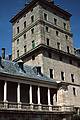 July 6, 1995 - El Escorial, Spain.<br />A balcony and a corner tower of the building.