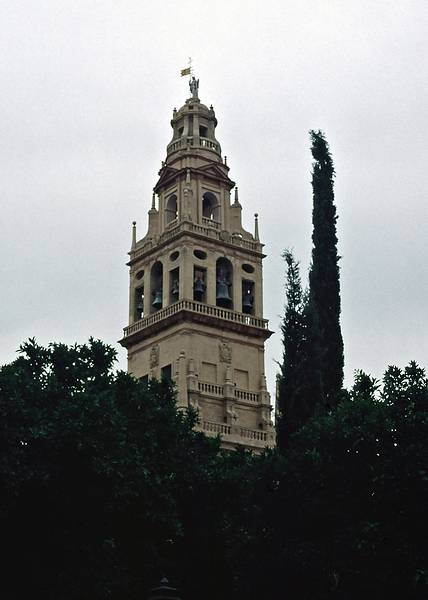 July 8, 1995 - Cordoba, Spain.<br />Bell tower of the cathedral at La Mezquita.