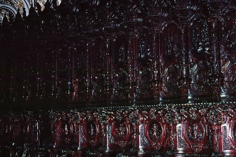 July 8, 1995 - Cordoba, Spain.<br />Inside the cathedral built inside the mosque.