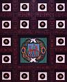 July 8, 1995 - Plaza de Espaa, Sevilla, Spain.<br />Detail of ceiling along the colonnade.