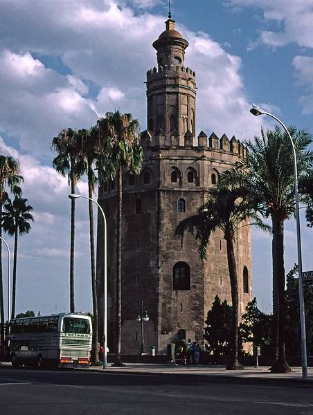 July 8, 1995 - Sevilla, Spain.<br />Torre del Oro (Tower of Gold).
