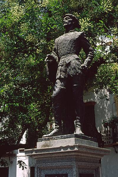 July 9, 1995 - Sevilla, Spain.<br />Statue of Don Juan.
