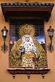 July 9, 1995 - Sevilla, Spain.<br />Virgen de la Macarena on the outside of the church.