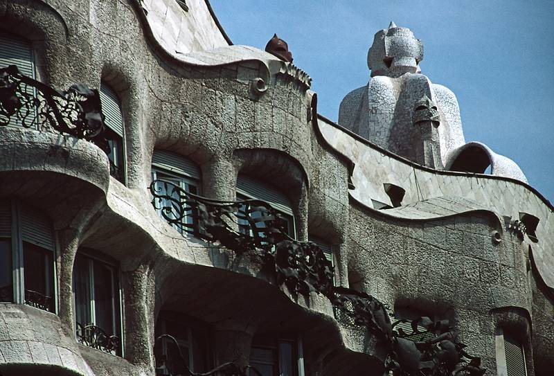July 14, 1995 - Barcelona, Spain.<br />Casa Mila (La Pedrera).