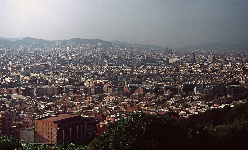 July 14, 1995 - Barcelona, Spain.<br />View of the city from Montjuc.