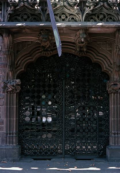 July 16, 1995 - Barcelona, Spain.<br />Gate of the Music Museum.