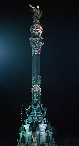 July 16, 1995 - Barcelona, Spain.<br />Statue of Cristofor Colom at the Plaa del Portal de la Pau.