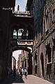 July 17, 1995 - Barcelona, Spain.<br />One last shot in the Barri Gotic:<br />a walkway between two buildings above a narrow street.