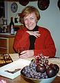 March 21, 1996 - At Baiba and Ronnie's in Baltimore, Maryland.<br />Baiba at the kitchen table.