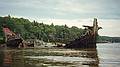 July 6, 1996 - Kayaking in Maine and camping on Beal Island, Georgetown.<br />Old shipwreck site in Robinson's Cove.