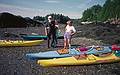 July 29, 1996 - Kayaking off Bethel Point, Brunswick, Maine.<br />Egils, Joyce, and Baiba on west side of Yarmouth Island.