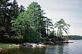 July 30, 1996 - On a small island in Inner Quahog Bay, Maine.<br />Our kayaks in the grass.